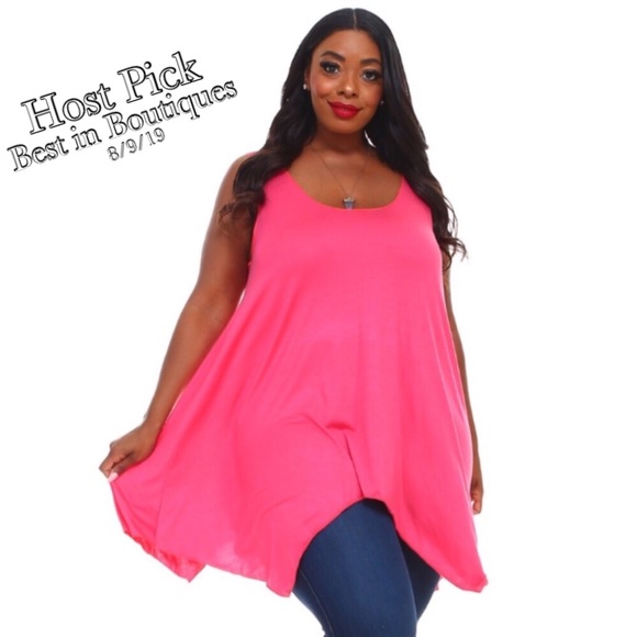 Plus Size Turquoise Lace Detail Handkerchief Top